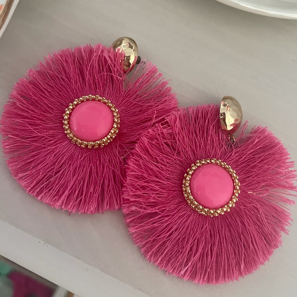 Pink Lilly Pulitzer Statement Earring
